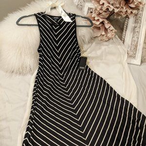 a.n.a Striped Midi Dress (NWT)